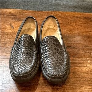 Salvatore Ferragamo Dark Brown Woven Loafers